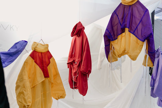 purple and orange jacket