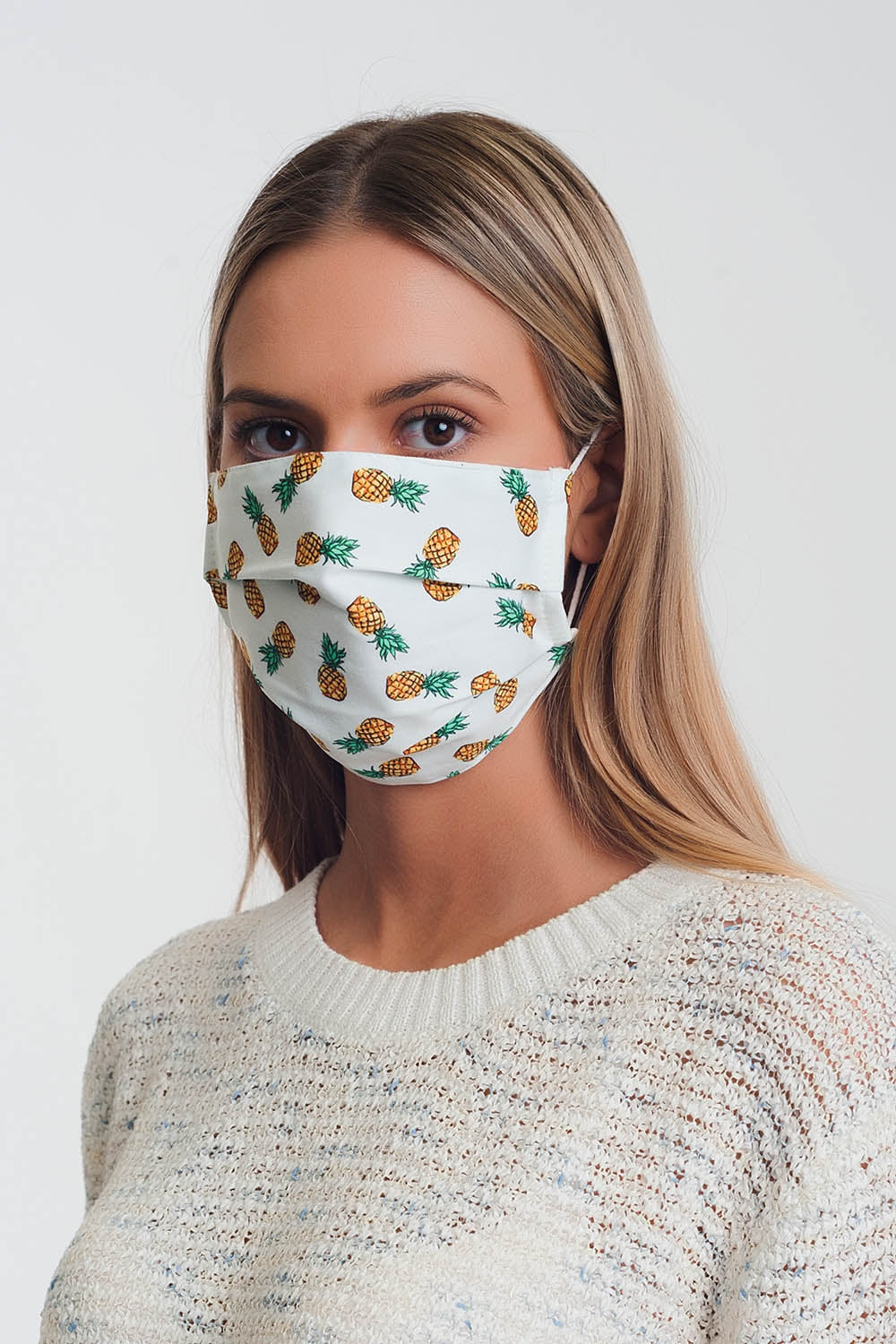 2 PACK Pineapple Print Mask - Face Masks