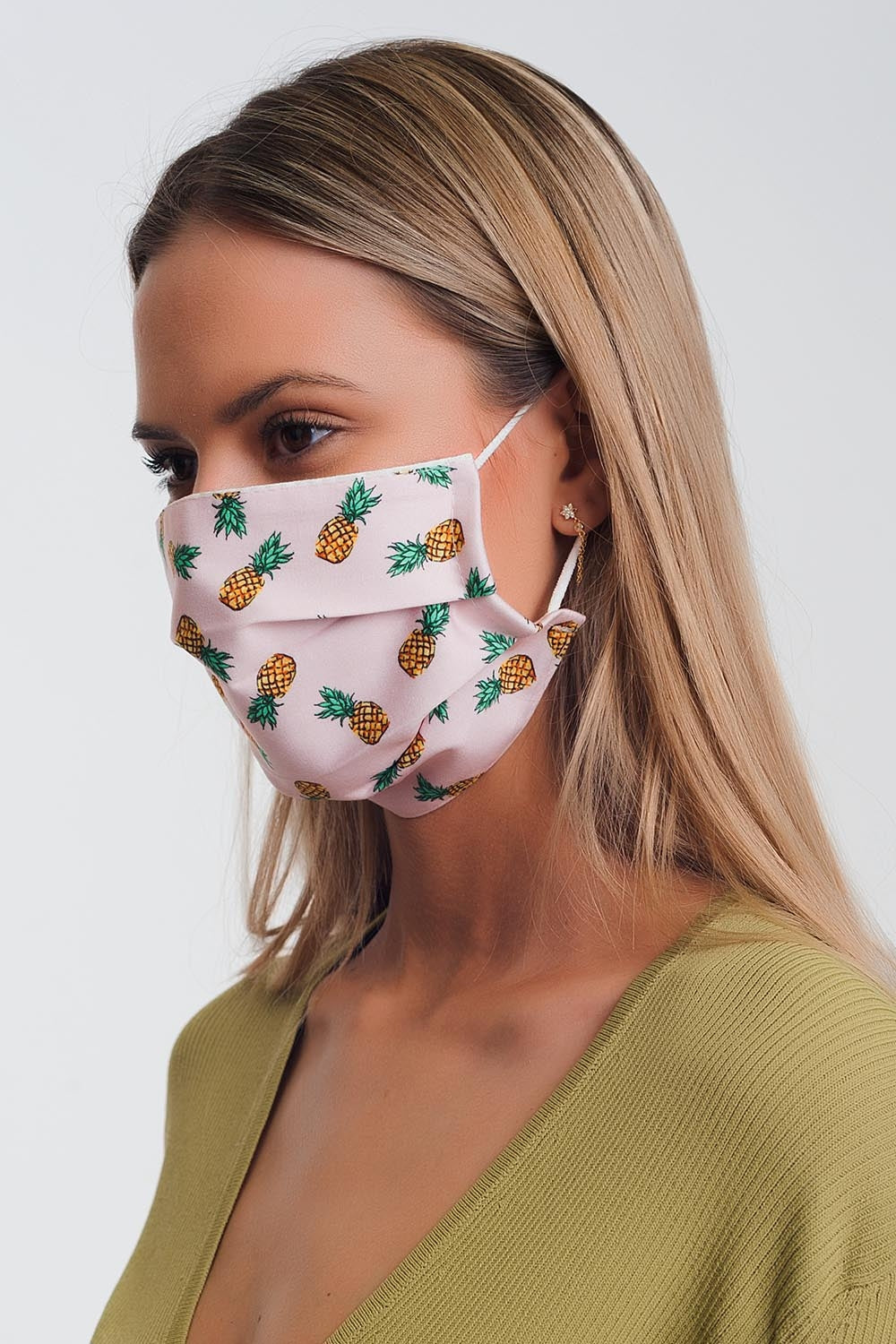 2 PACK Pineapple Print Mask - Face Masks