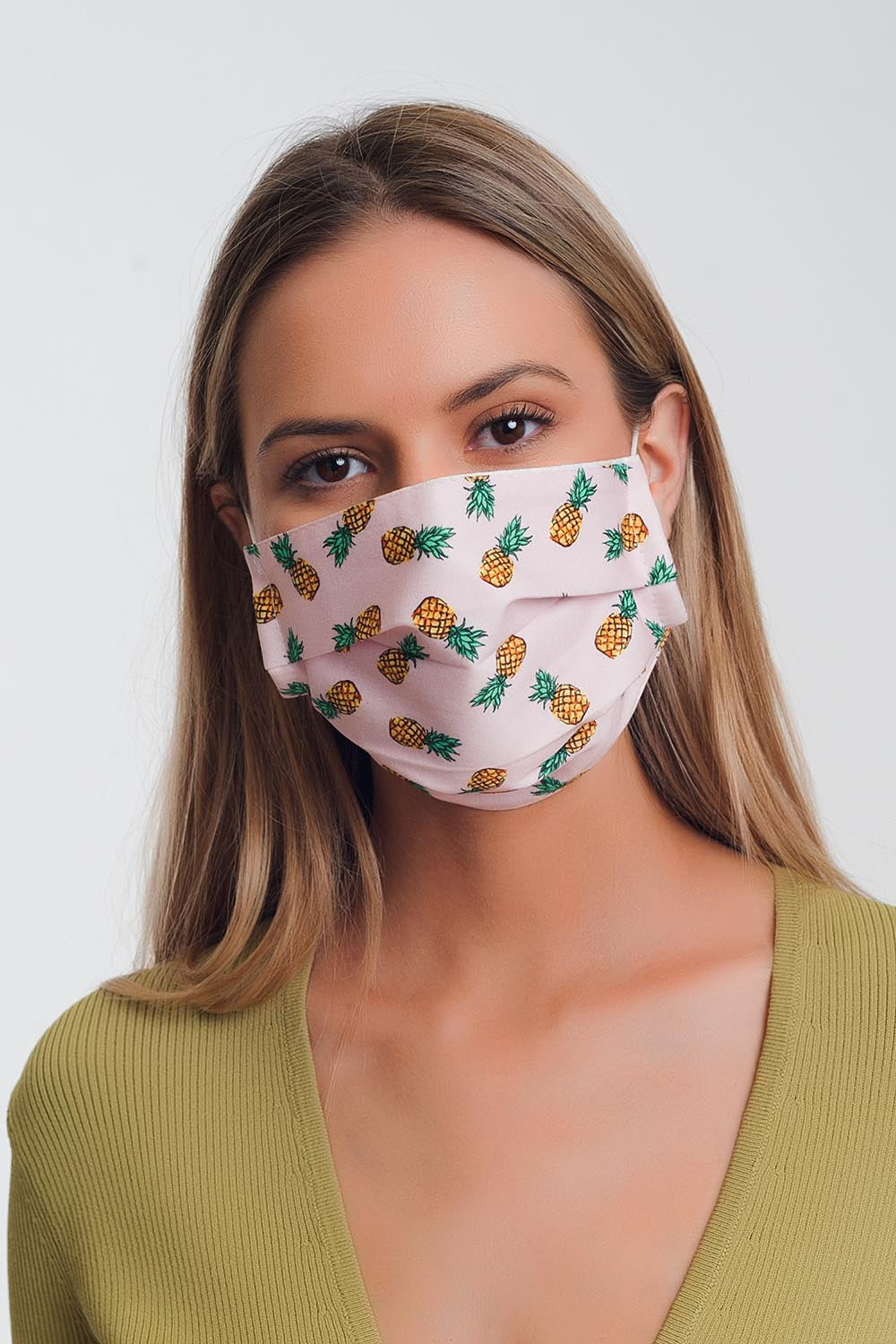2 PACK Pineapple Print Mask - Face Masks