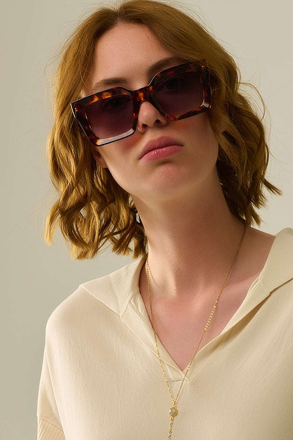 90s Squared Sunglasses in brown - Sunglasses