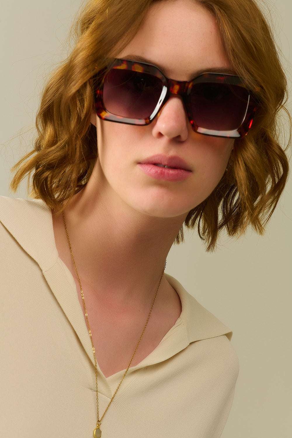 90s Squared Sunglasses in brown - Sunglasses