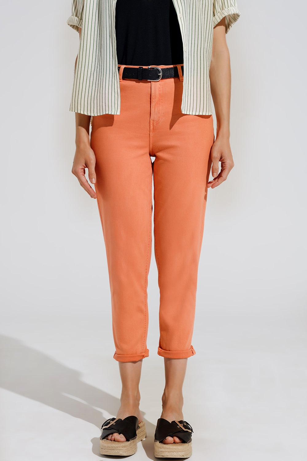 Ankle skinny Basic Jeans in orange - Jeans