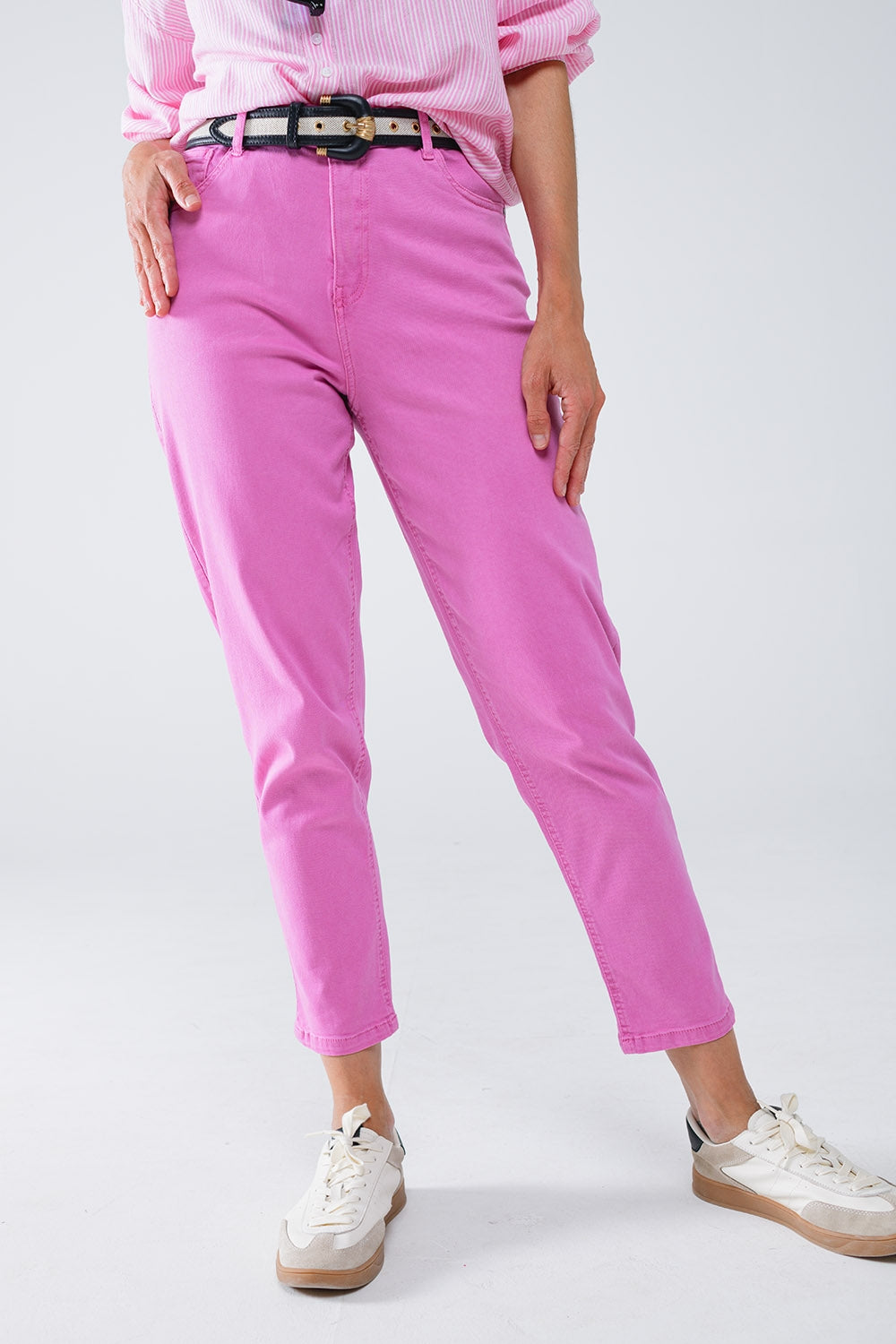 Ankle skinny Basic Jeans in pink - Jeans