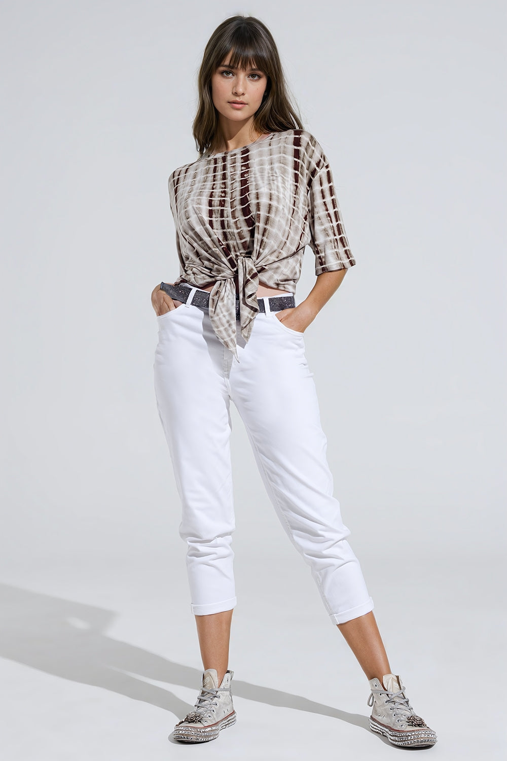 Ankle skinny Basic Jeans in white Q2 Jeans BoutiqueLua