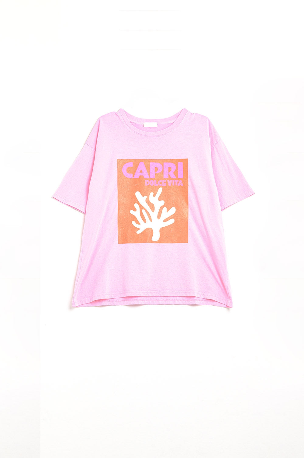 Baby Pink Capri Dolce Vita T-shirt Made in Italy