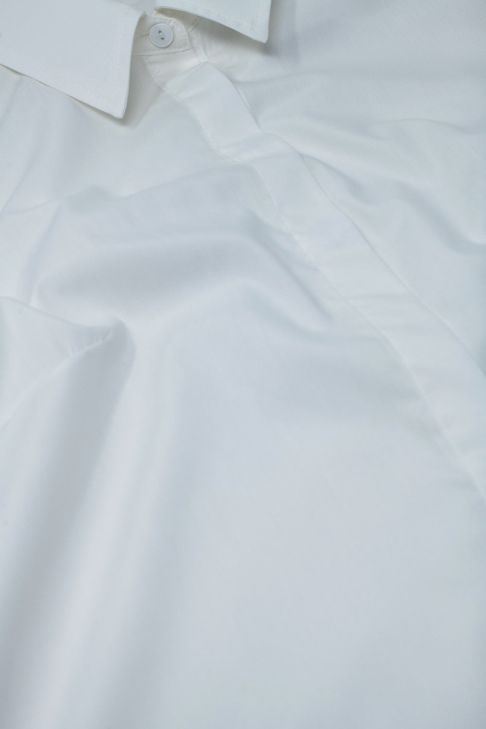 Basic poplin White shirt with balloon long sleeves - Shirts