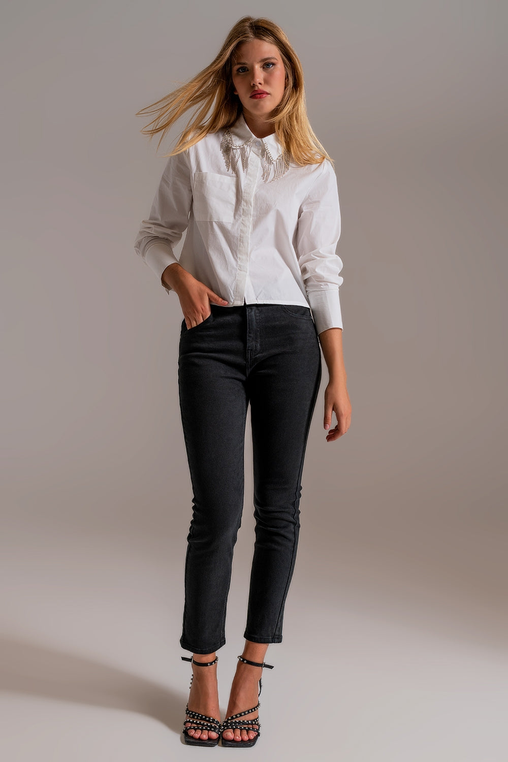 Basic Skinny Jeans in Black - Jeans