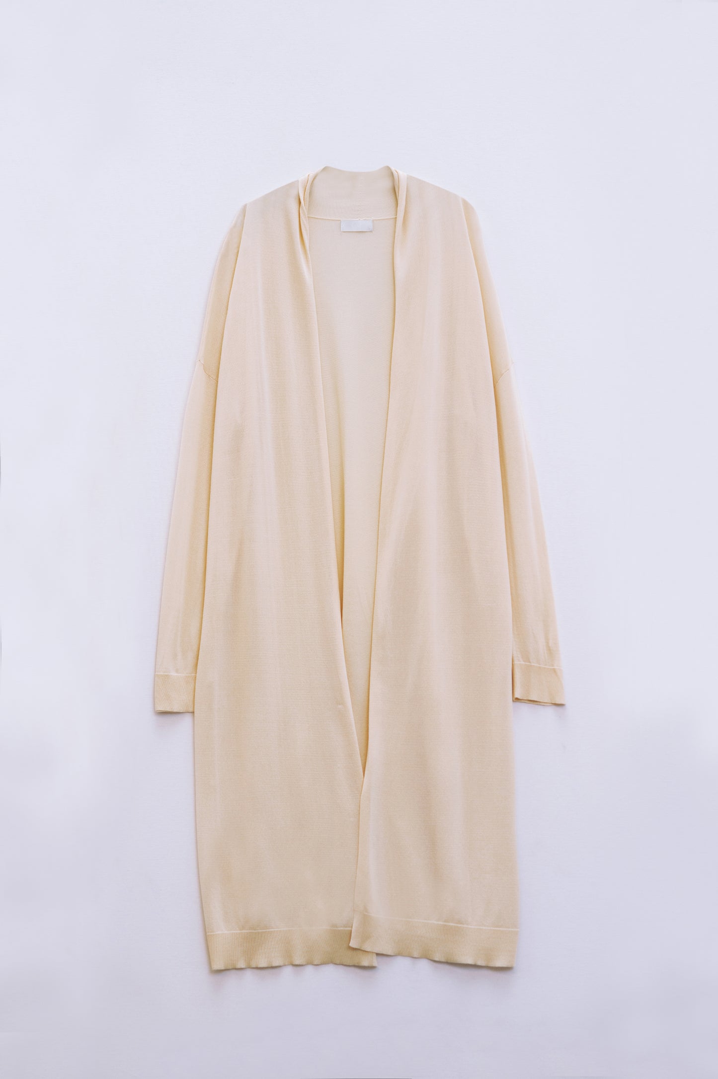 Beige Maxi Open Cardigan Long Sleeve - Cardigans