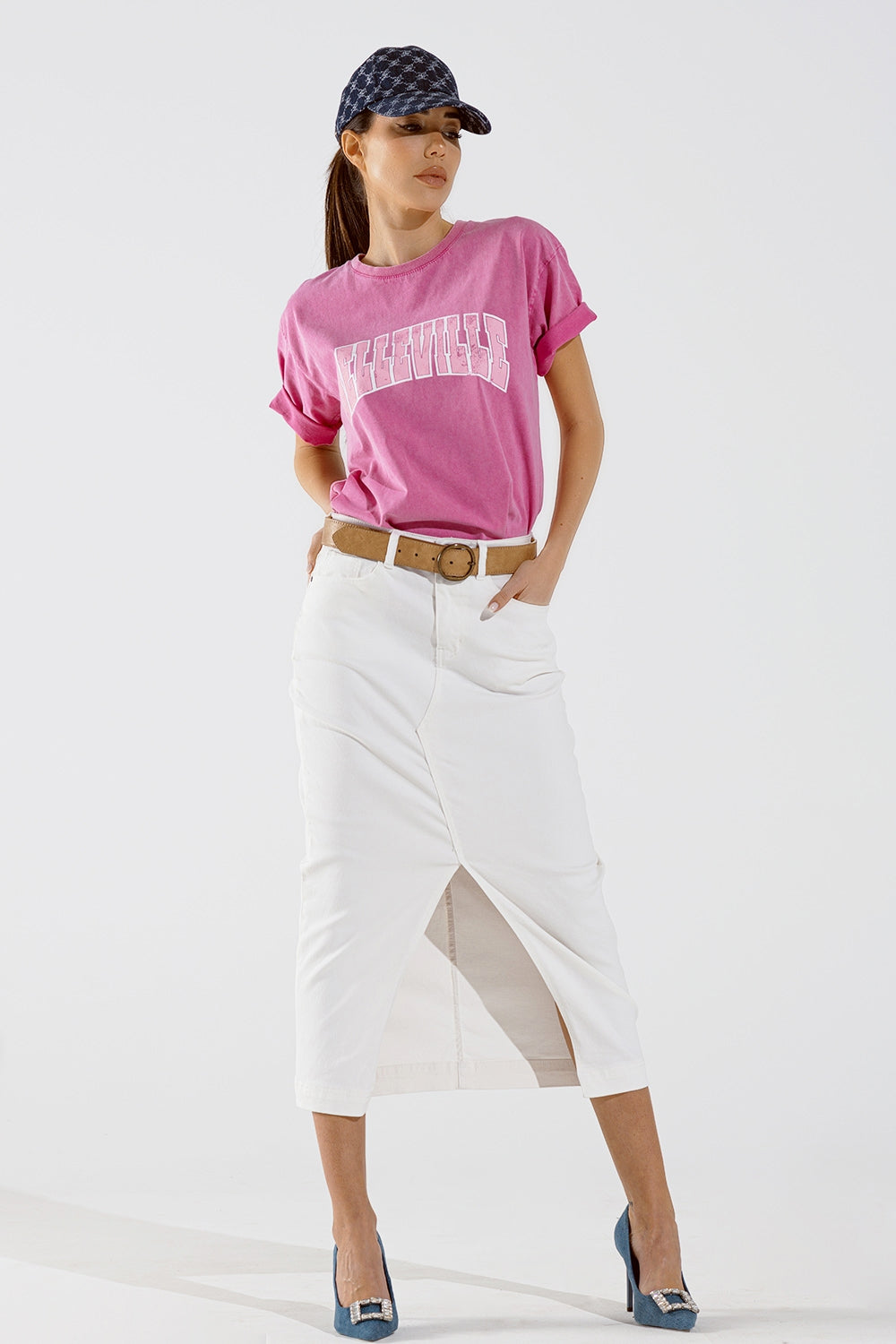 Belleville T-Shirt With Washed Effect In Pink - T-Shirts