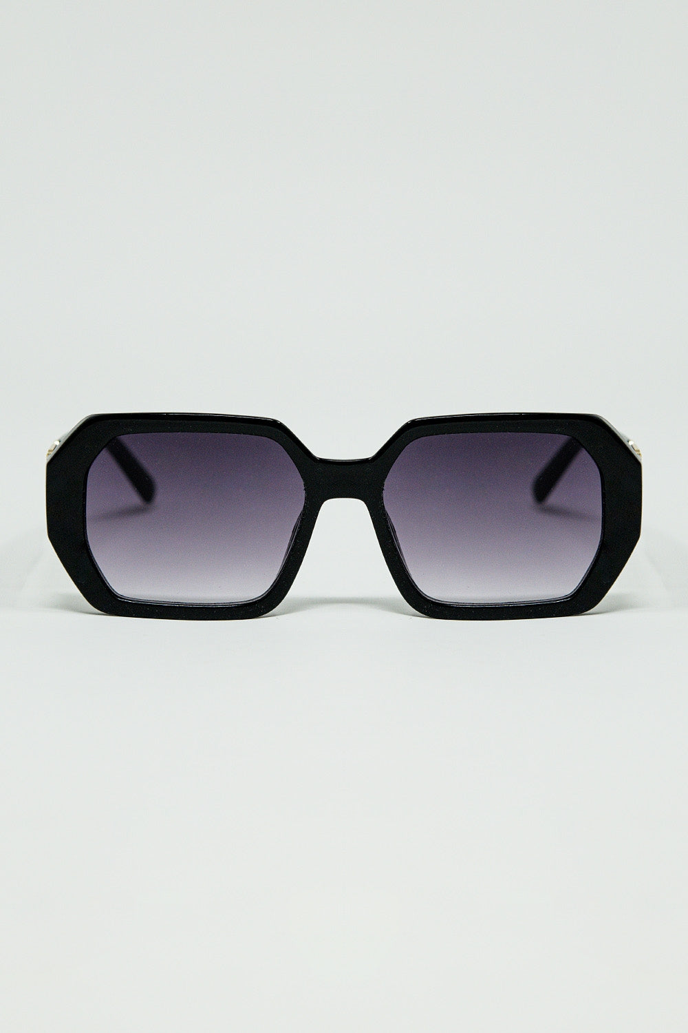 Black Diamond-Shaped Sunglasses and goldden detail - Sunglasses