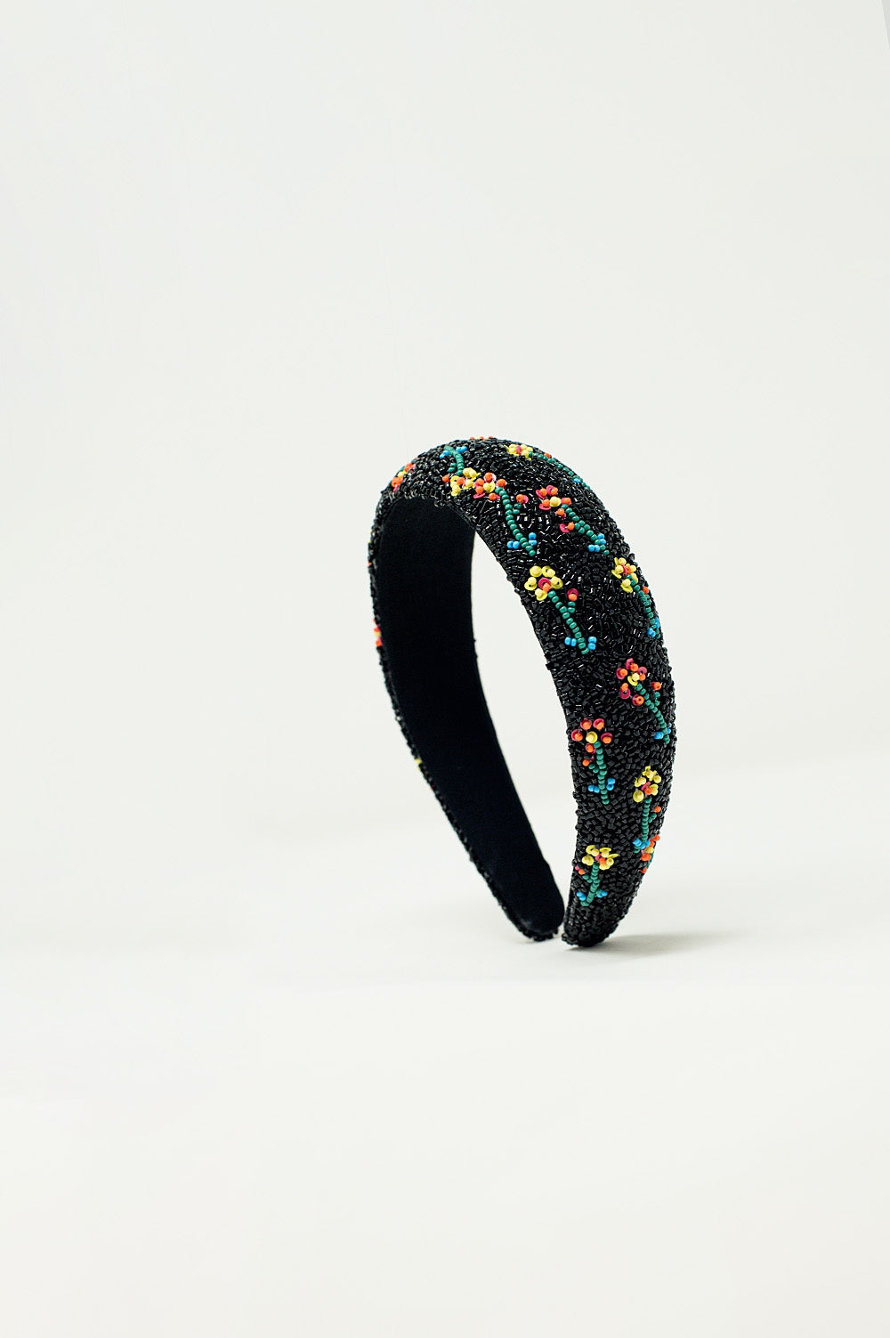Black headband with bead embellishments - Headbands