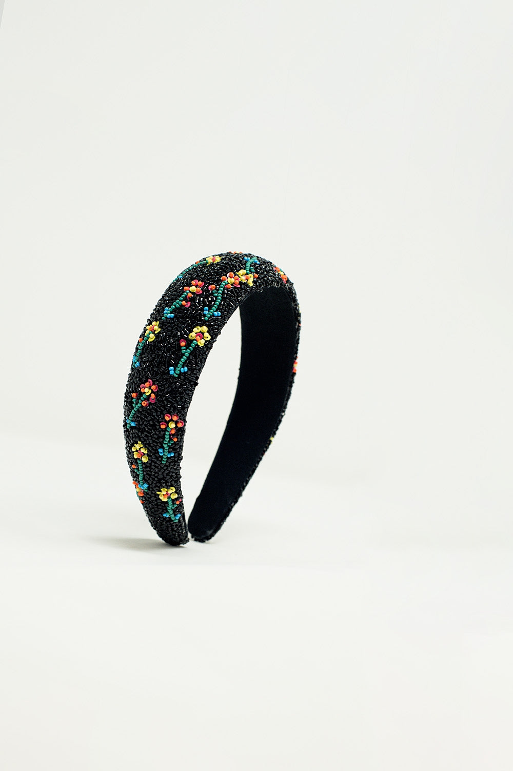 Black headband with bead embellishments - Headbands