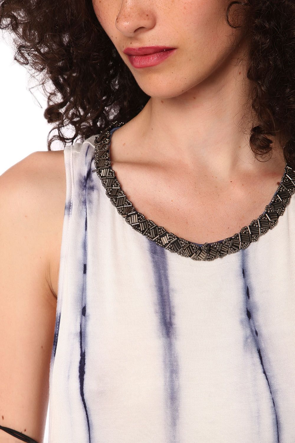 Blue slip dress in tie dye - Dresses