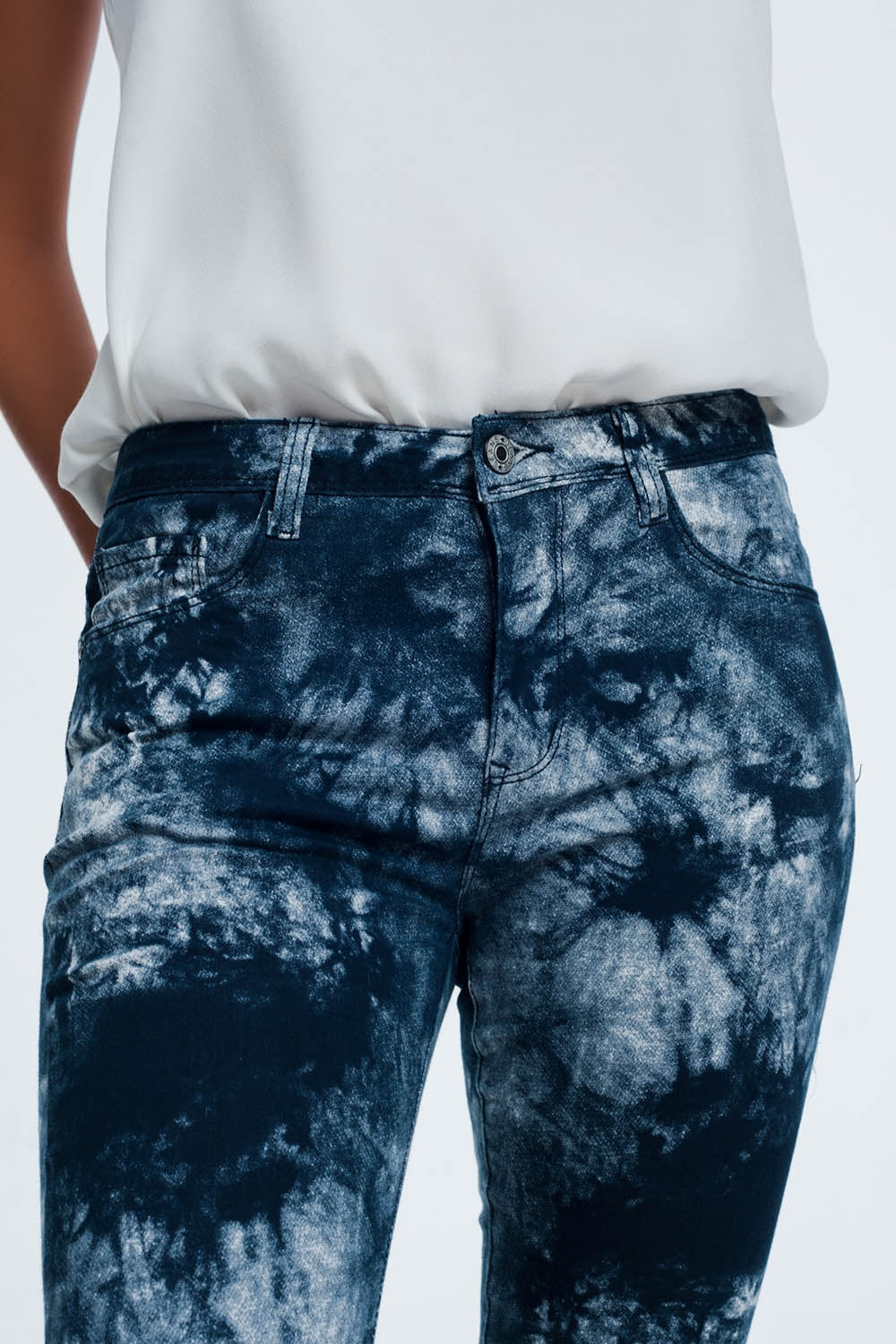 Blue tinted slim pants - Trousers