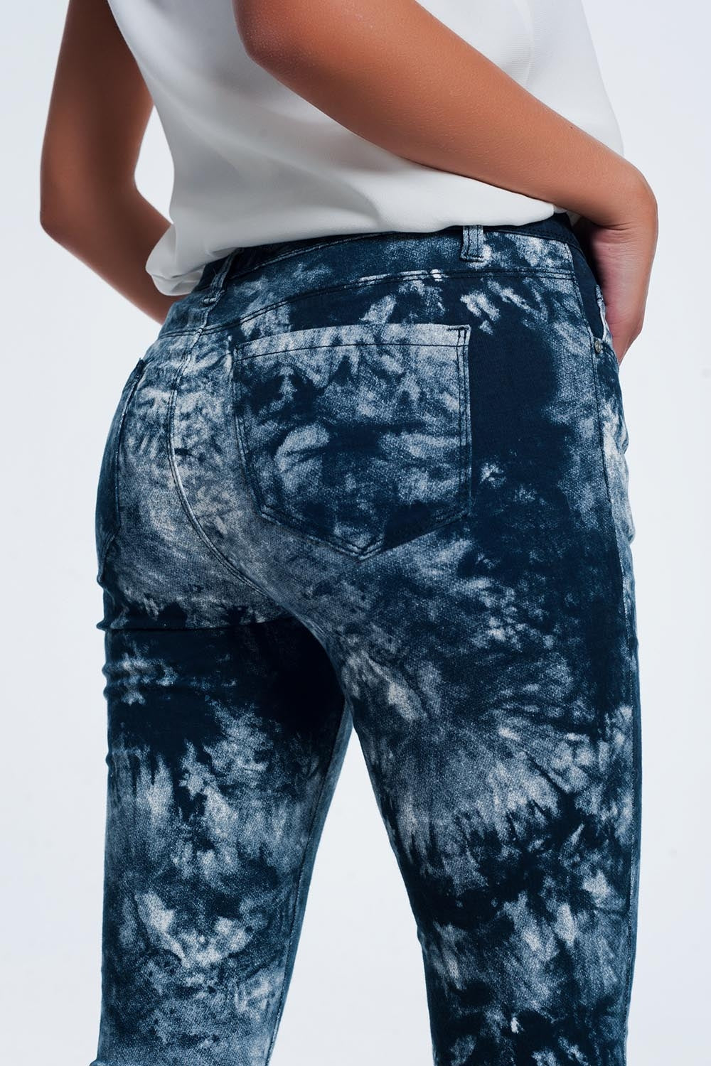 Blue tinted slim pants - Trousers