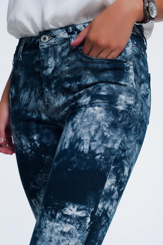 Calça slim azul
