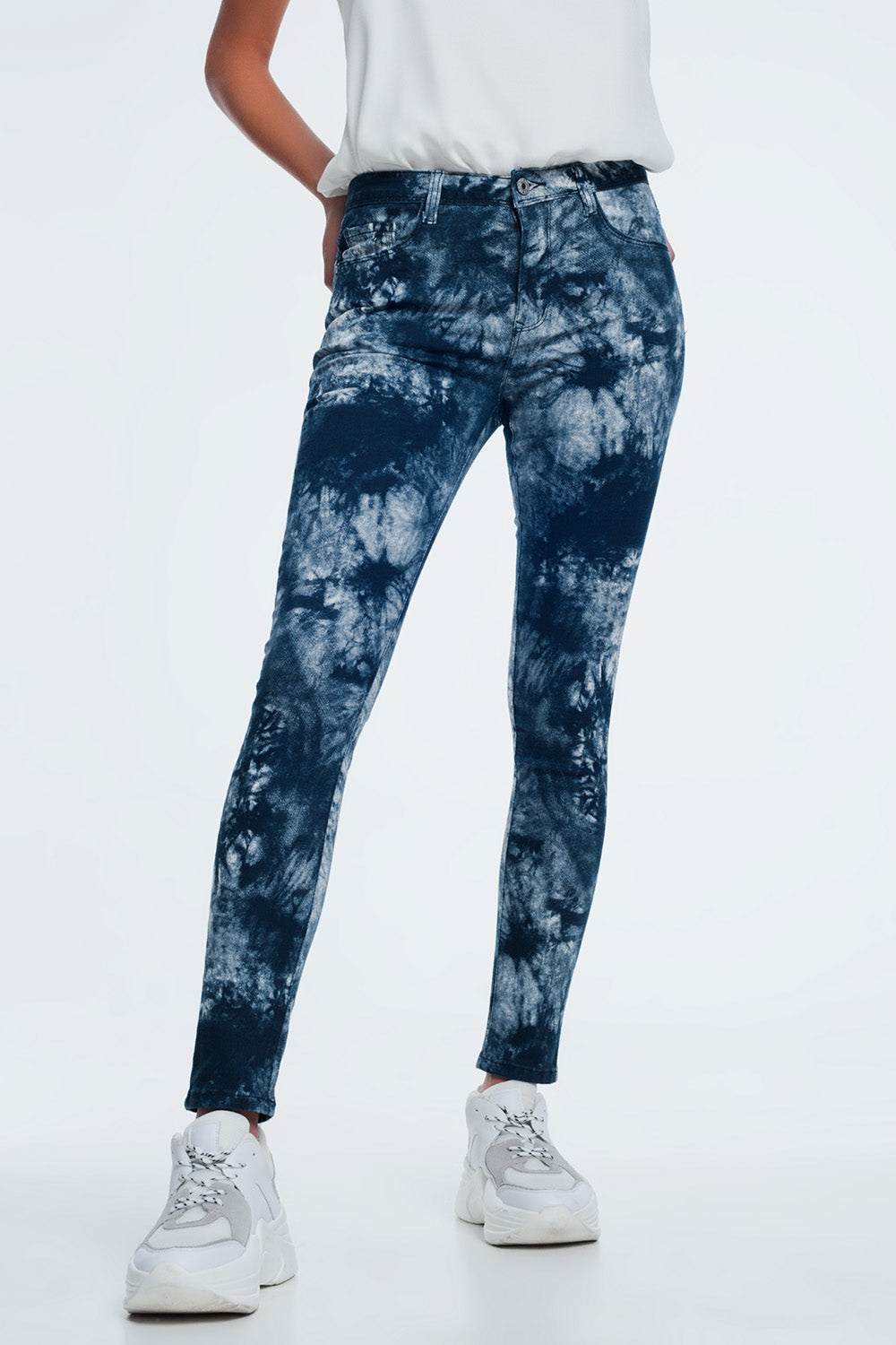 Blue tinted slim pants - Trousers