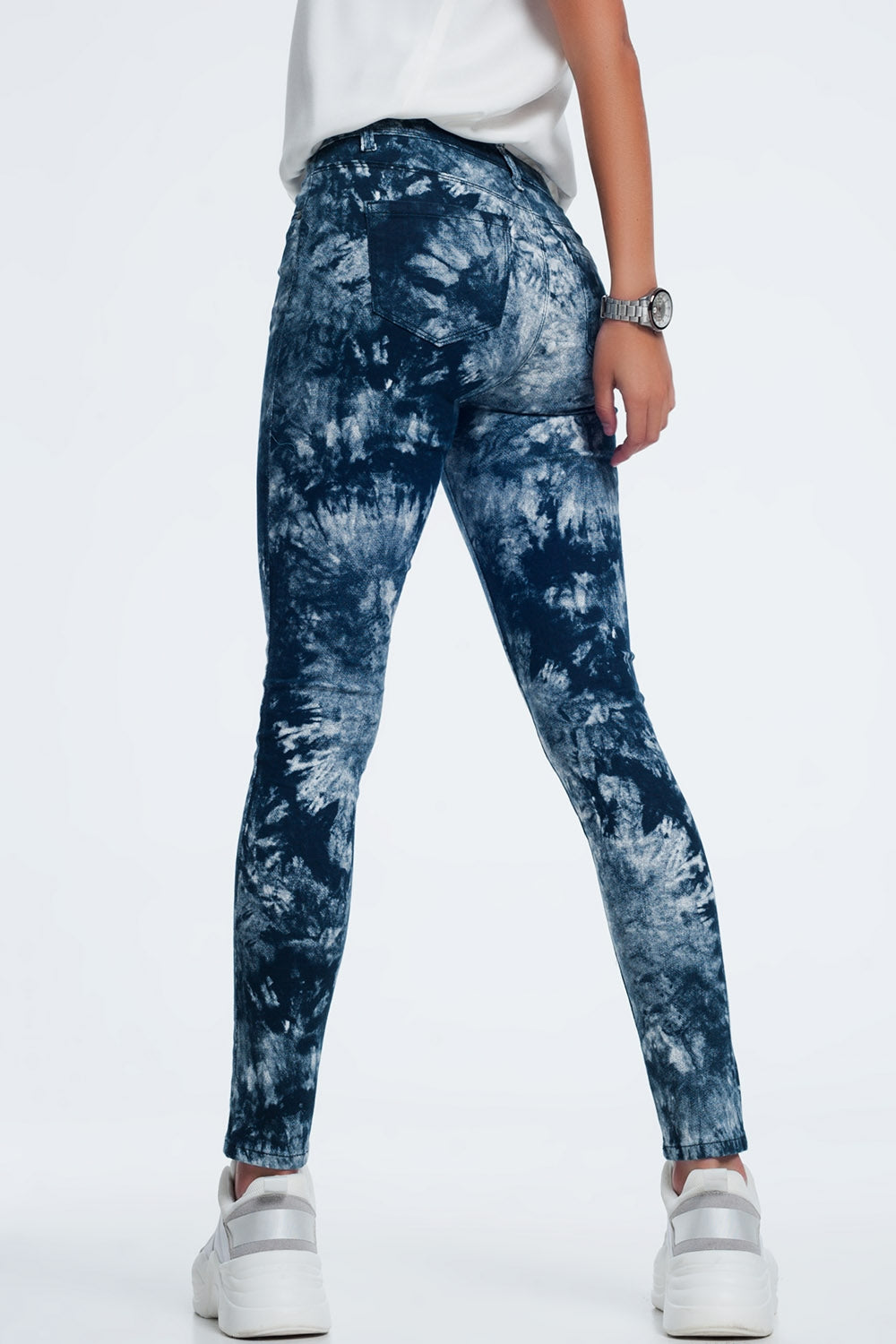 Blue tinted slim pants - Trousers