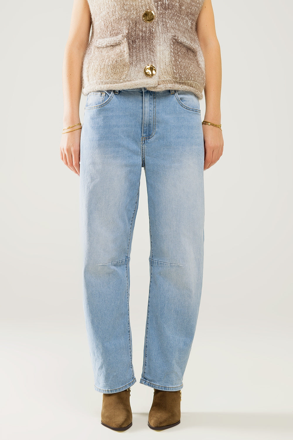 Bubble Wide Leg Jeans in light wash - Jeans