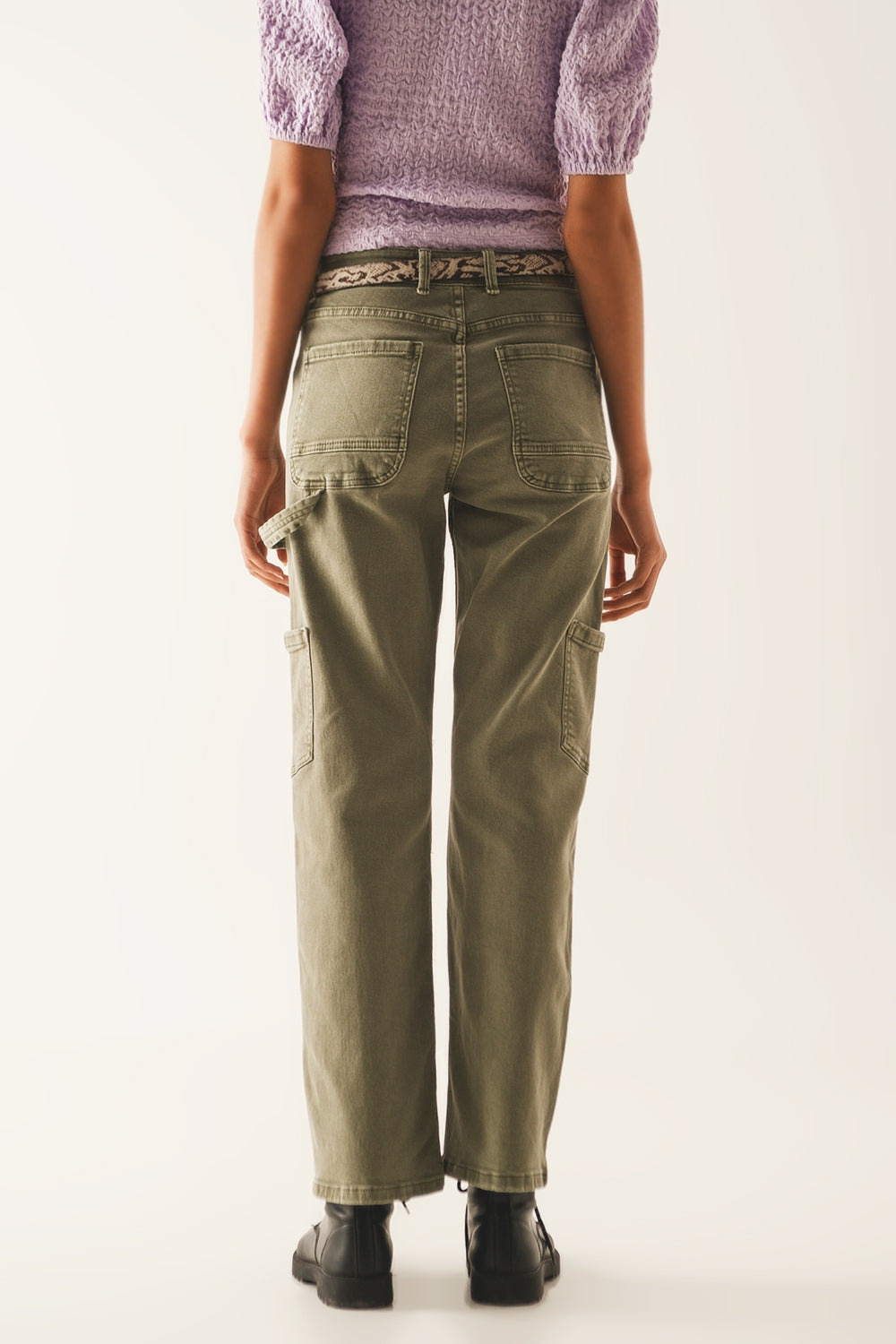 Cargo pants in khaki Q2 Jeans BoutiqueLua