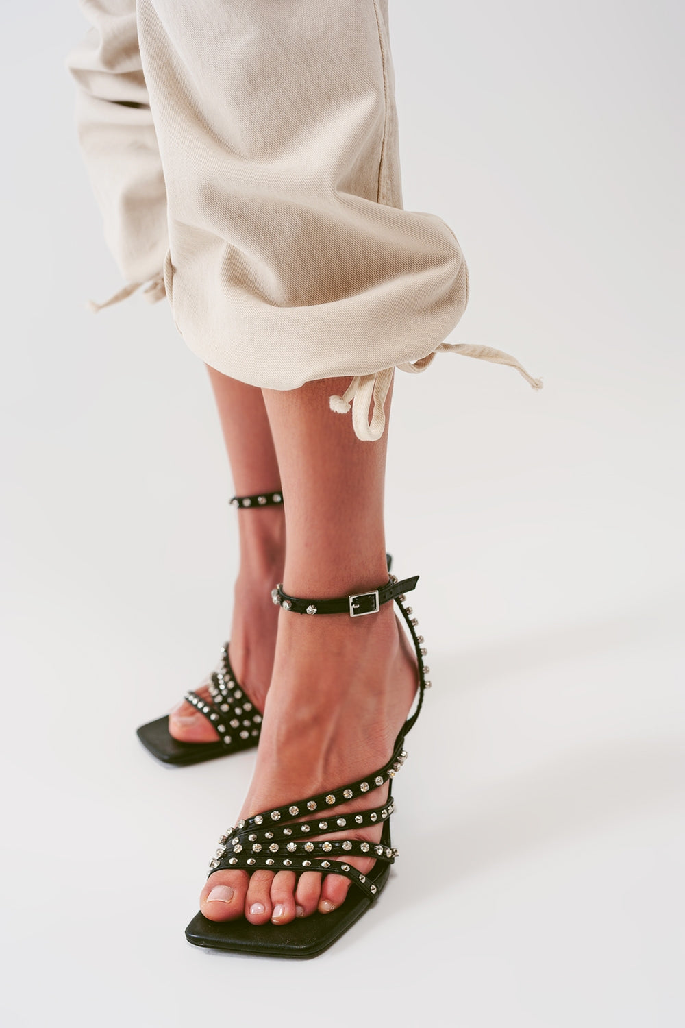 Cargo Pants with Tassel ends in Sand - Trousers