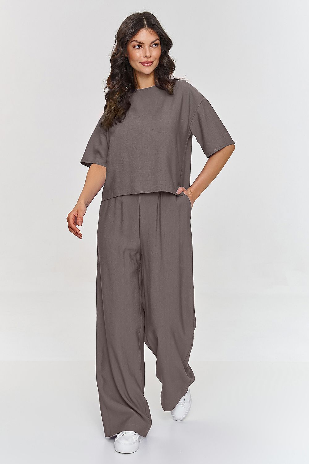 Casual Matching Set for Women Beige Lounge Wear brown - Outfit Sets