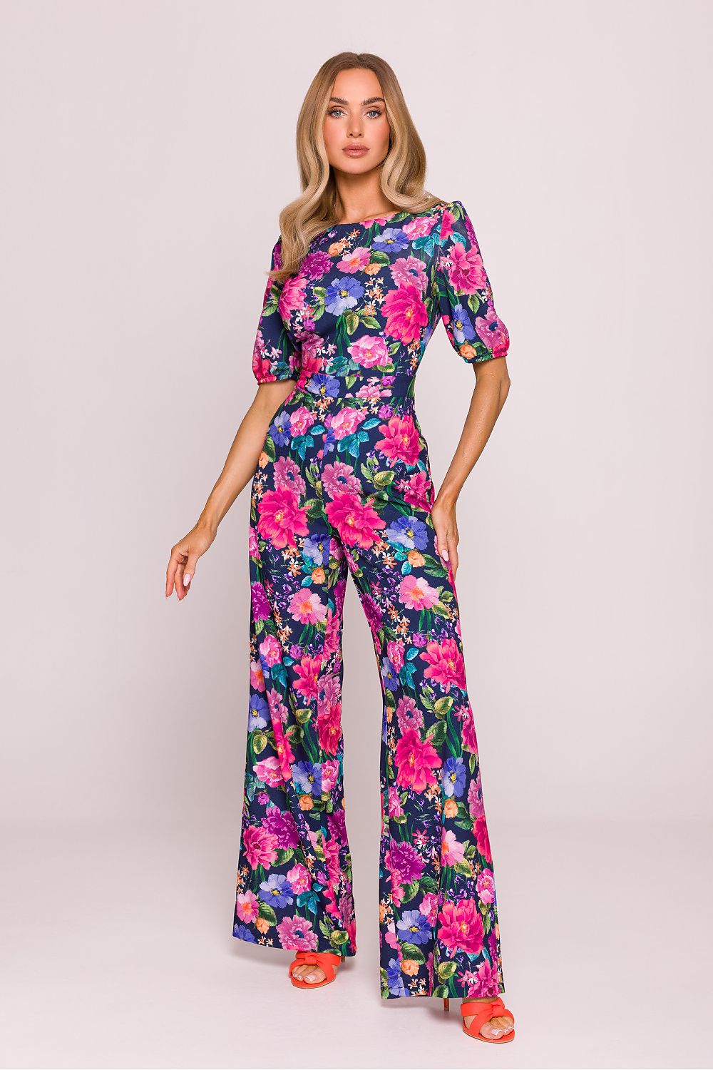 Colourful Statement Jumpsuit with Bold Floral Print multicolor 2 - Jumpsuits