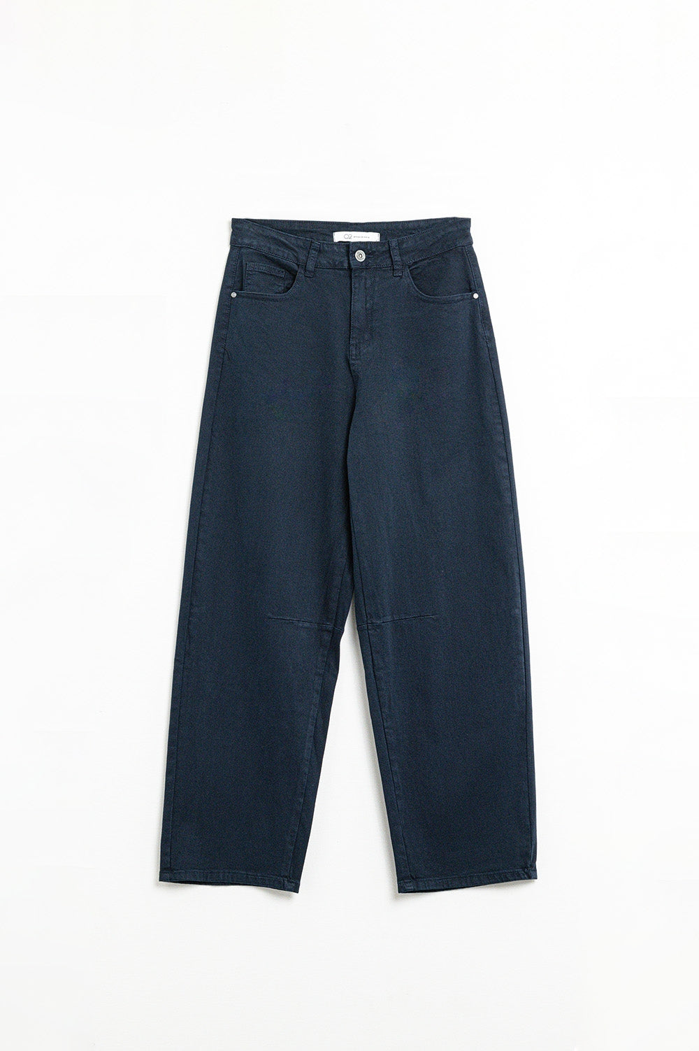 Comfortable stretch jeans with barrel leg in navy - Jeans