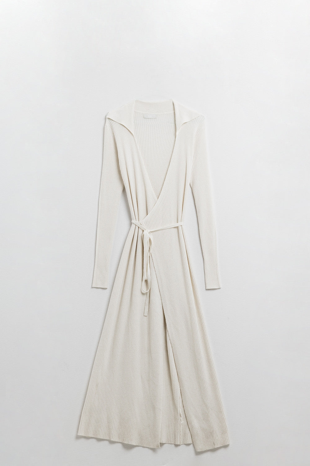 Cream wrap knit dress - Dresses