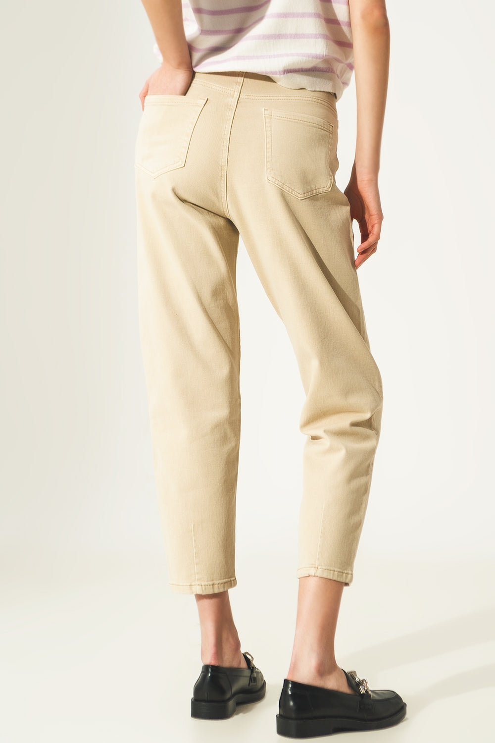 Cropped Jeans in Beige - Jeans