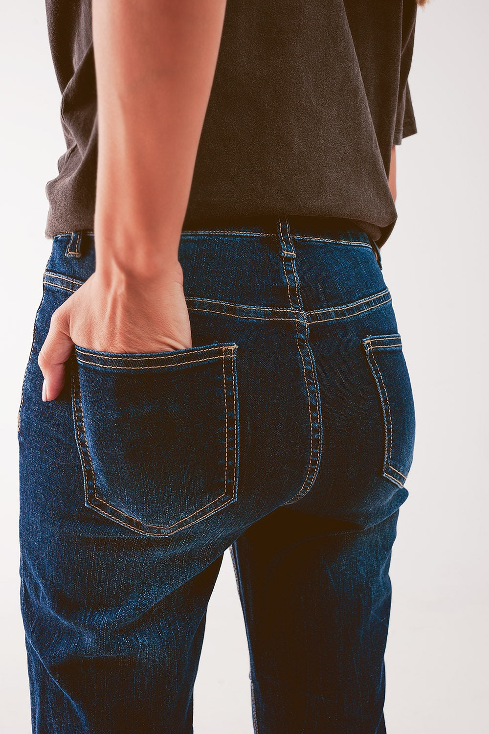 Cropped kickflare jeans in mid washing Q2 Jeans BoutiqueLua