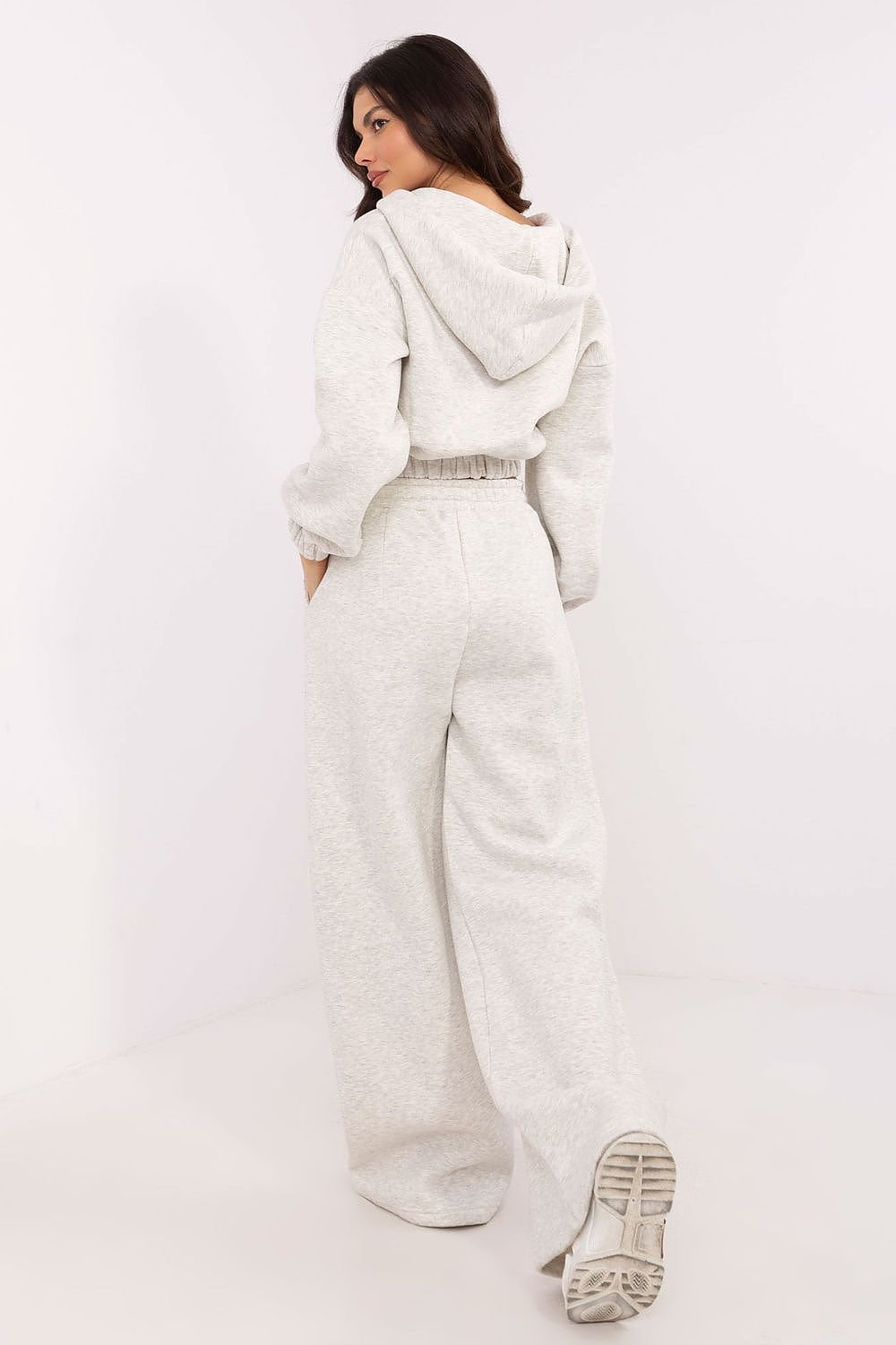 Women's Tracksuit Set with Hoodie and High-Waisted Pants - Trousers