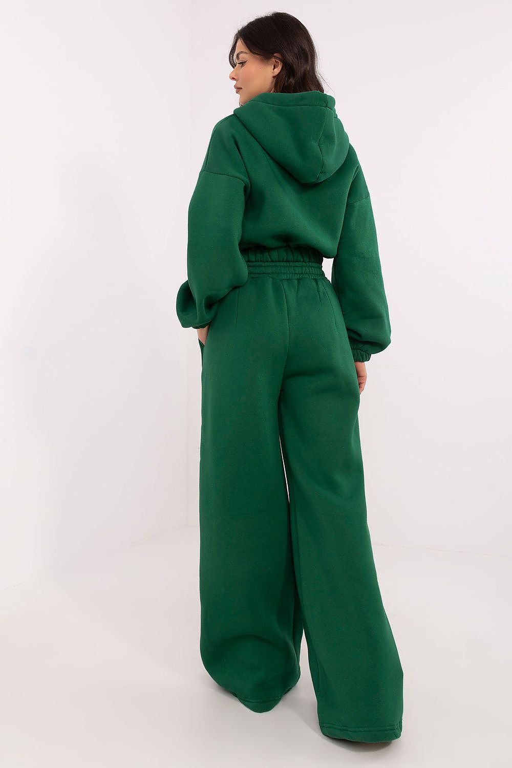 Women's Tracksuit Set with Hoodie and High-Waisted Pants - Trousers