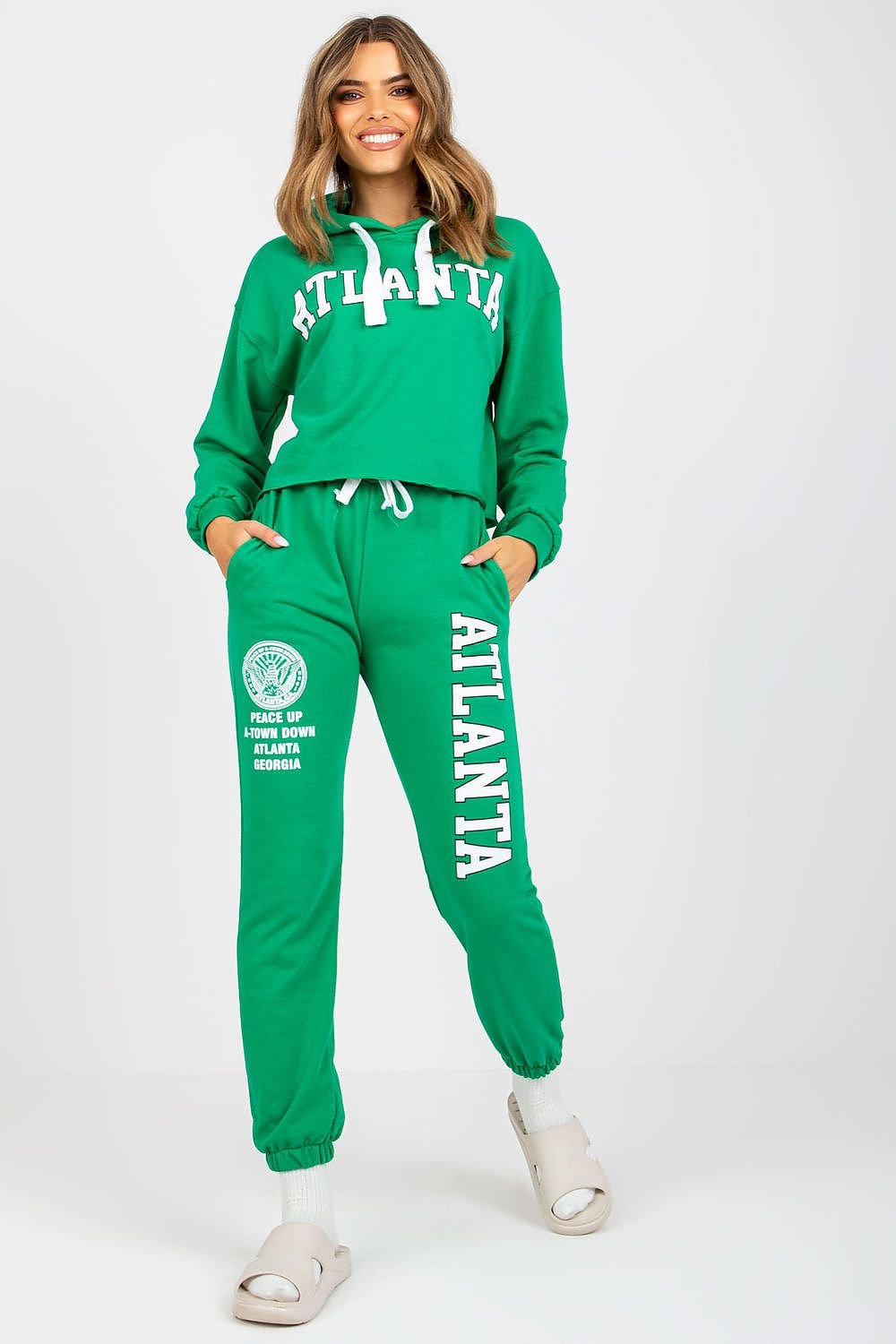 Cozy Sweatshirt Set with Hooded Sweatshirt and High-Waisted Pants - Outfit Sets