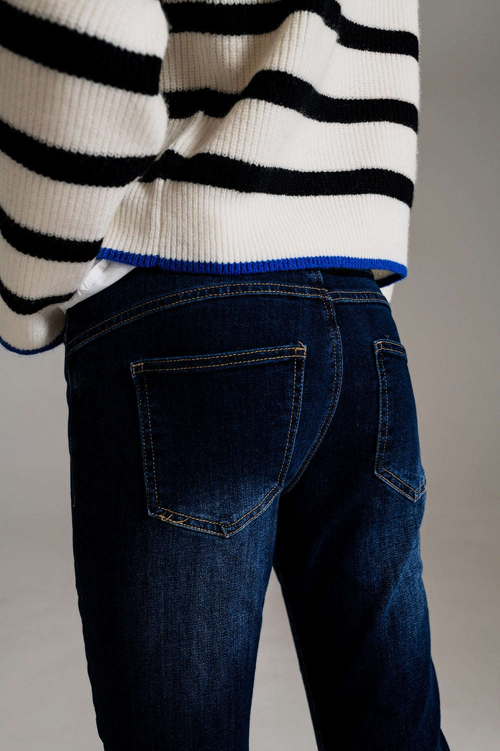 Dark wash skinny jeans with elastic elastan - Jeans