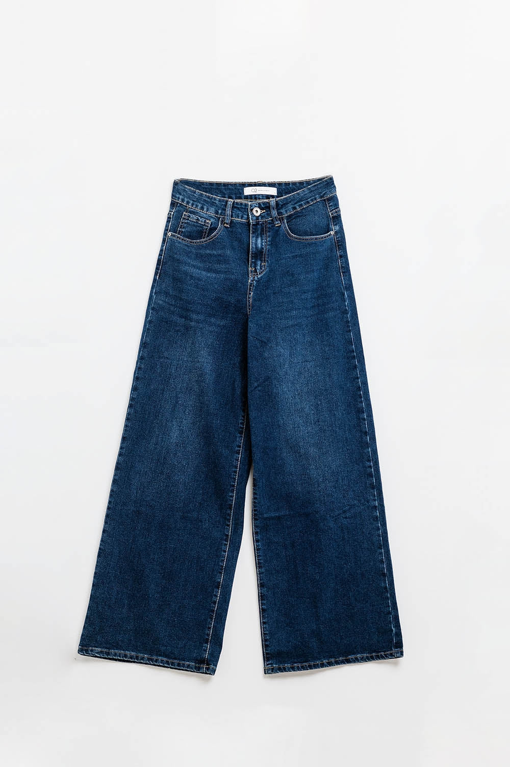 dark wash wide leg jeans