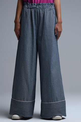 Extra Wide Leg Striped Palazzo Pants