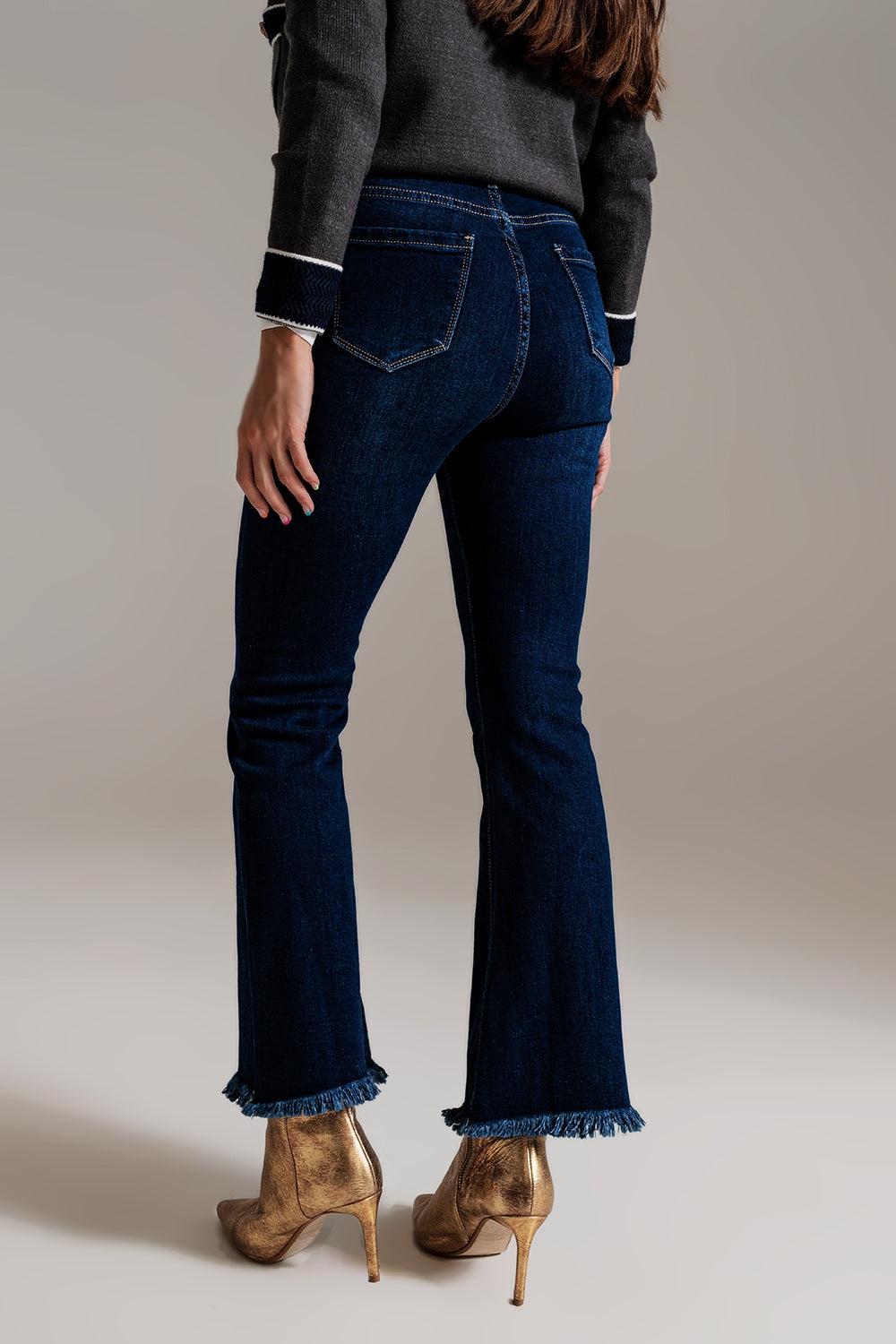 Flare leg skinny jeans in dark blue - Jeans