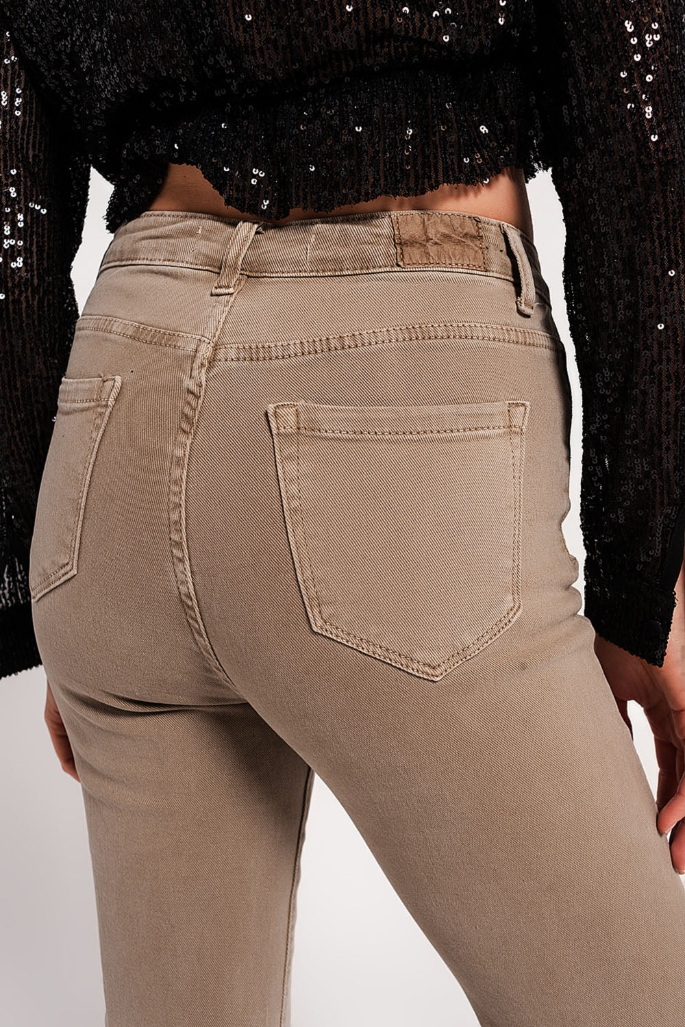 Flared jeans in beige Q2 Jeans BoutiqueLua