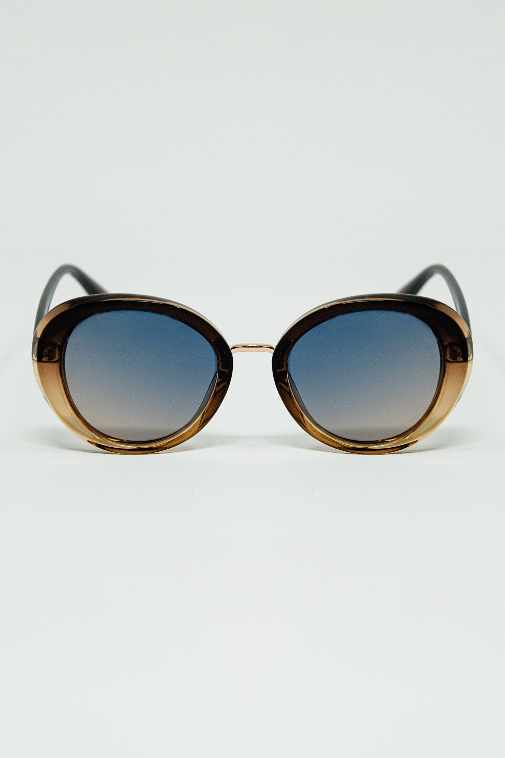 Golden Sunset Spot Oval Shaped Sunglasses - Sunglasses