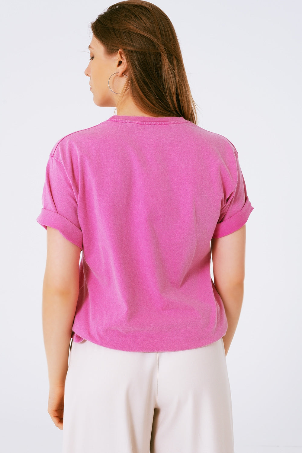 Graphic T-shirt With Text Summer Love in Pink - T-Shirts