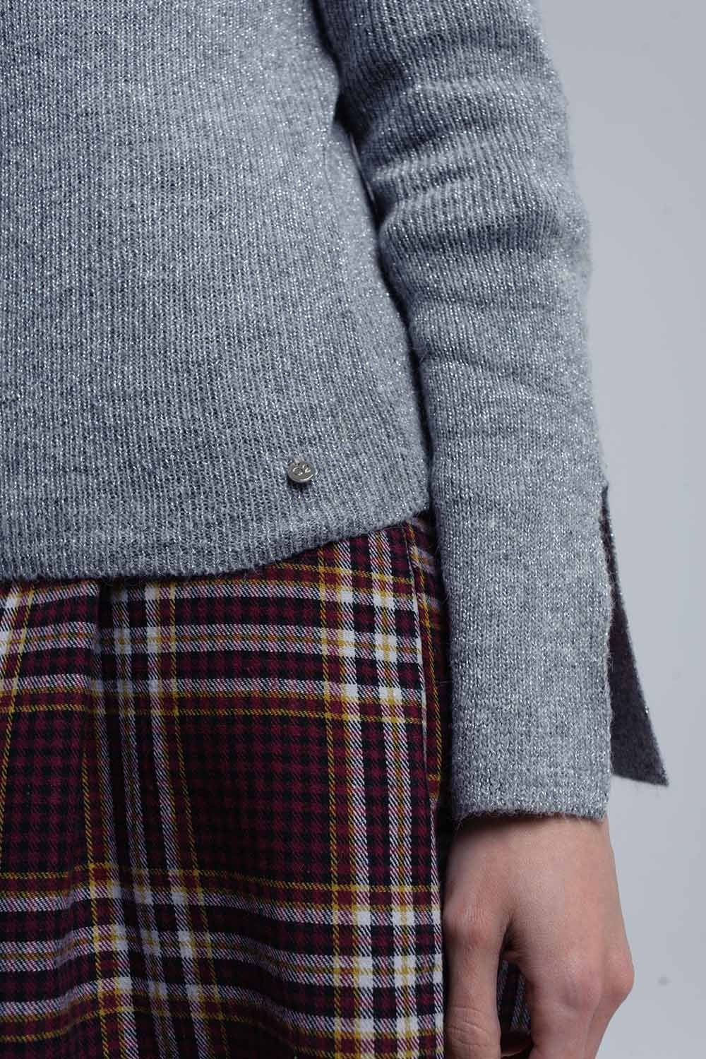 Gray shiny sweater - Jumpers