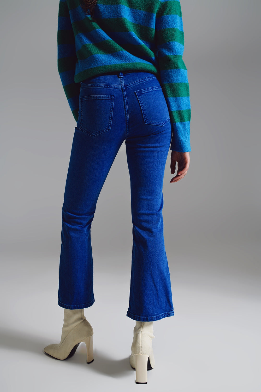 High waist flair jeans in blue - Jeans