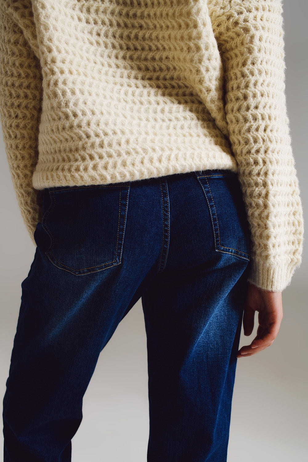 High waisted mom jean in medium wash Q2 Jeans BoutiqueLua