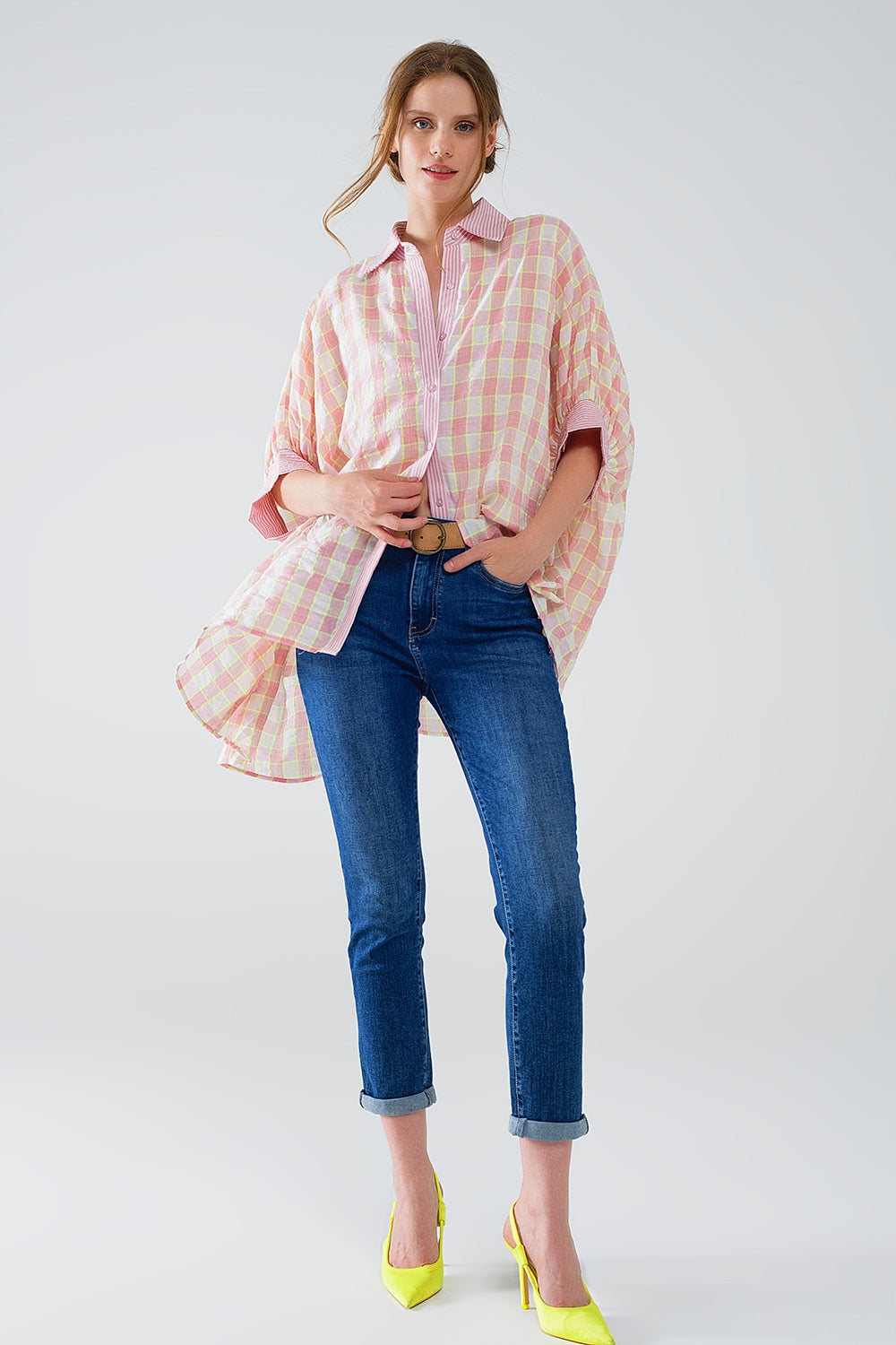 High waisted Skinny Jeans in Dark Wash With Five Pockets - Jeans