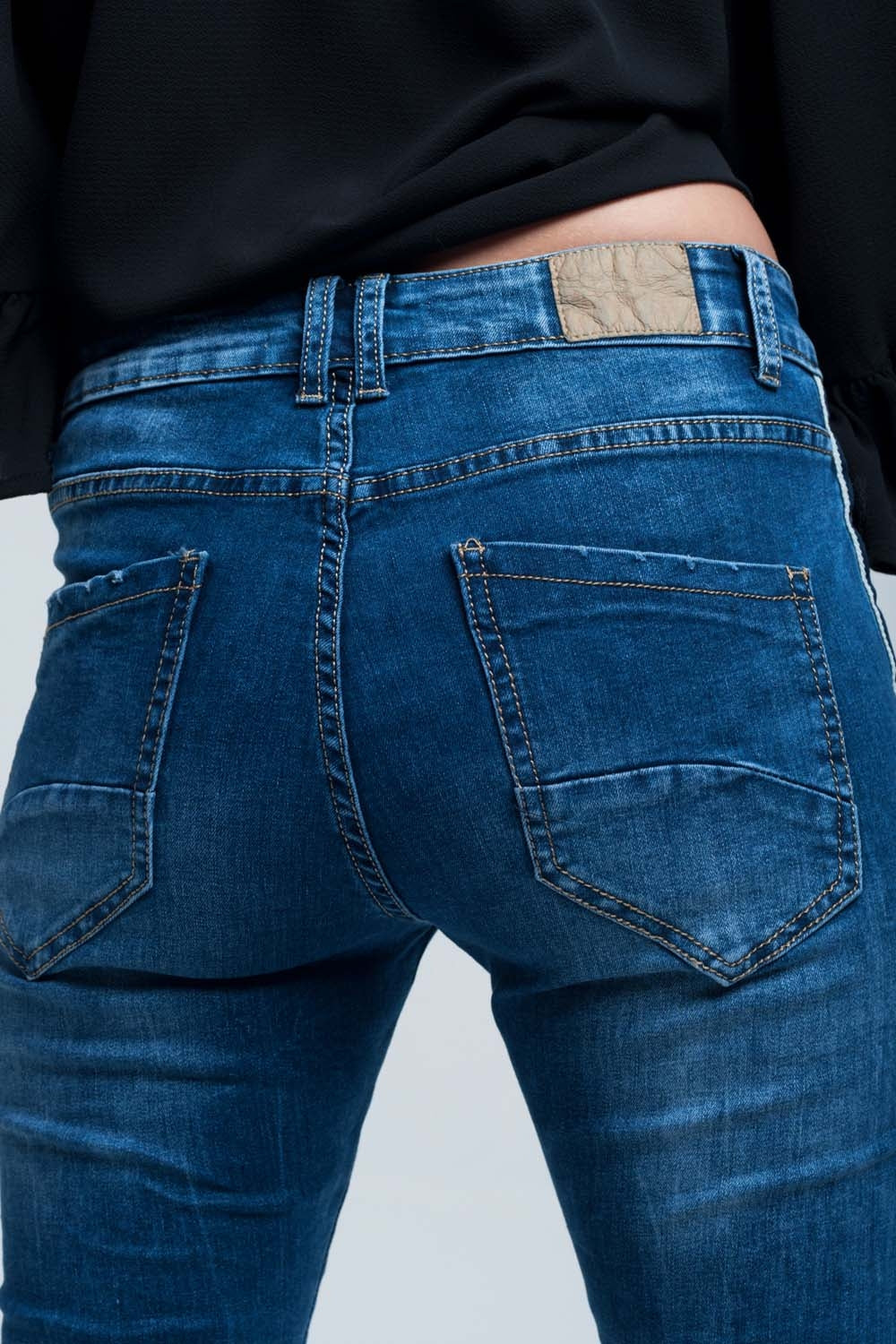 Jeans skinny with stripes on the side - Jeans