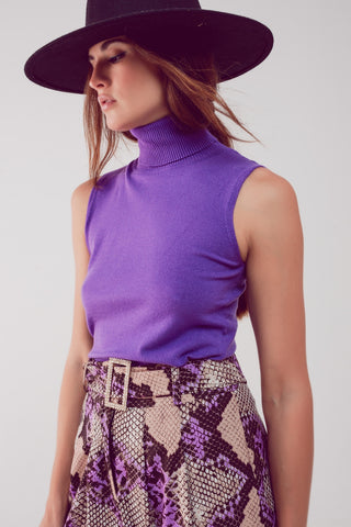 Camisola de malha em roxo