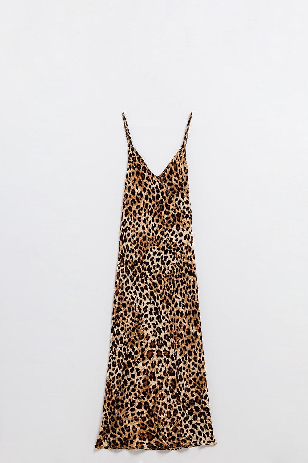 Vestido midi com estampa de leopardo