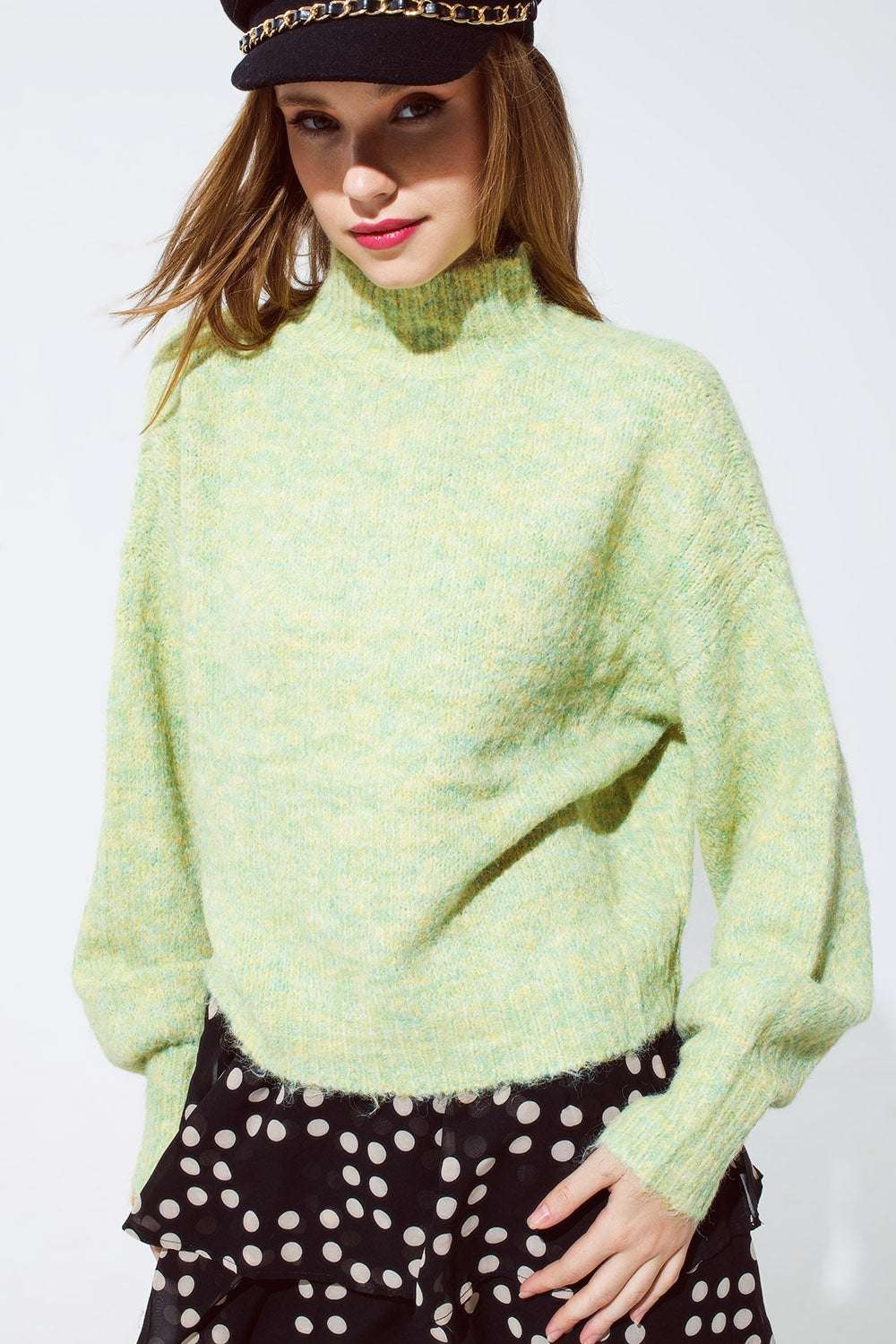 light Green Soft Knit sweater